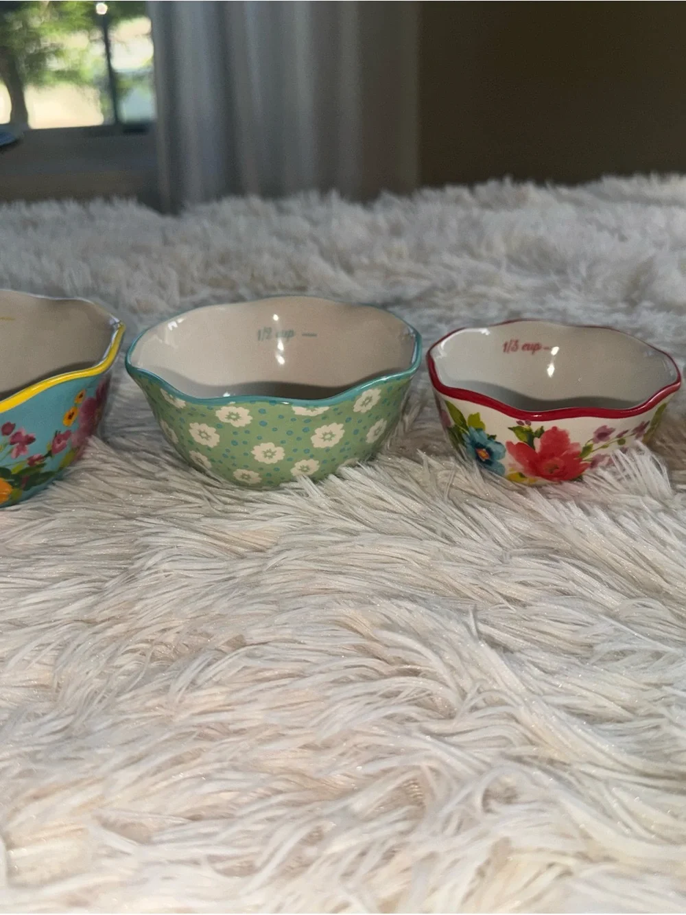 Pioneer Woman Floral Ceramic Nesting Measuring Cups